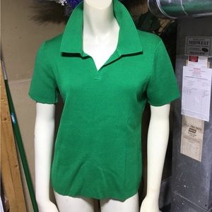 Cable & Gauge Green Sweater Top